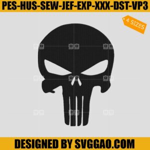 Punisher We The People Embroidery, Punisher Embroidery, Punisher Skull Embroidery Machine File