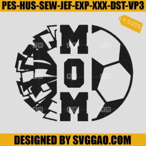Soccer Mom Embroidery Design, Cheer Mom Embroidery File