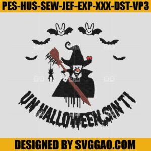 Un Halloween Sinti Bad Bunny Embroidery Design, Bad Bunny Halloween Custome Embroidery Machine File