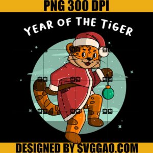 Year Of The Tiger PNG, Santa Tiger Christmas PNG