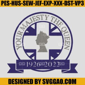 Your Majesty The Queen 1926-2022 Embroidery, United Kingdom Embroidery