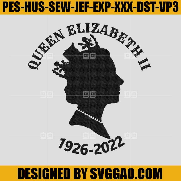 Rip Queen Elizabeth Embroidery, Queen Elizabeth Embroidery