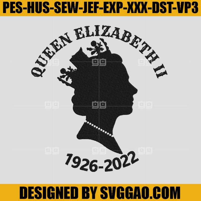 Rip Queen Elizabeth Embroidery, Queen Elizabeth Embroidery