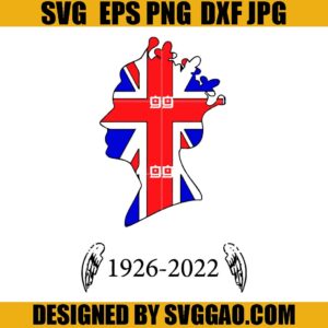 1926-2022 Queen Elizabeth SVG, Rip Angel Elizabeth SVG, Queen Elizabeth Rip SVG