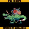 Cool Anti Christmas PNG, Santa Claus PNG, T Rex Christmas PNG