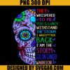 Colon Cancer Skull Warrior I Am The Storm PNG, Skull Warrior PNG