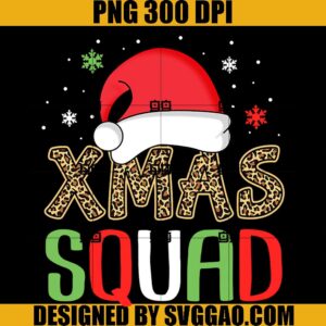 Christmas Squad PNG, Family Matching Pajamas Leopard Xmas Gift PNG