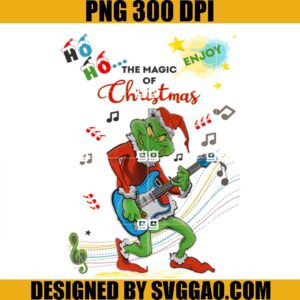 Christmas Grinch Singer PNG, The Magic Of Christmas PNG, Grinch Christmas PNG