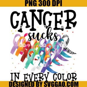 Cancer Awareness Cancer Sucks PNG, In Every Color PNG