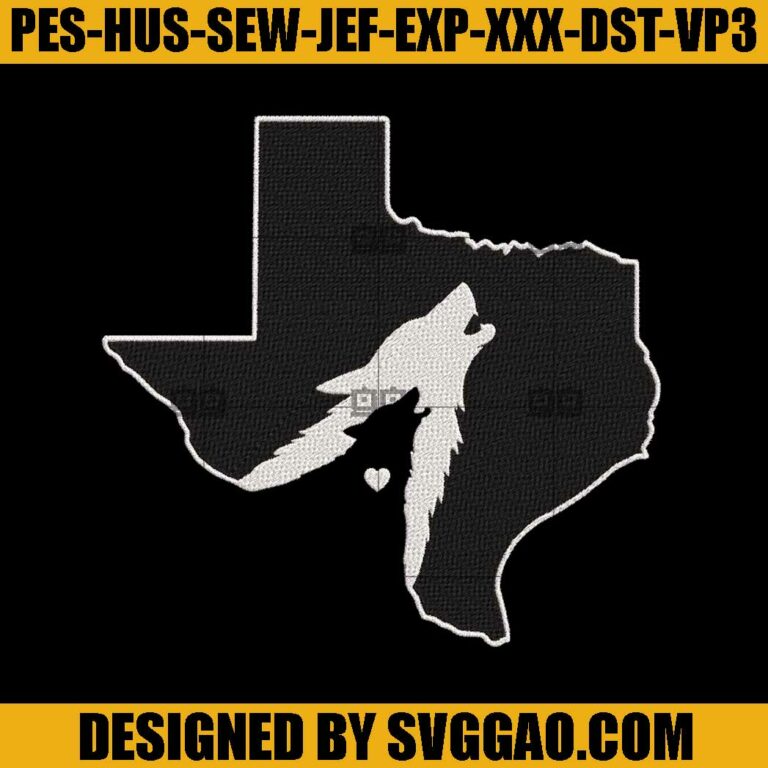 Texas Embroidery Design, Texas State Embroidery Machine File