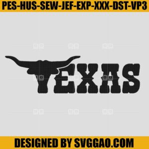 Texas Embroidery Design, Texas State Embroidery Machine File