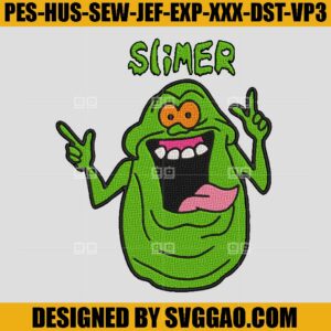 Slimer Ghost Embroidery Design, Slimer Embroidery Machine File