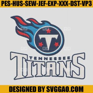 Tennessee Titans Embroidery Design, NFL Embroidery File