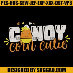 Candy Corn Cutie Embroidery Design, Christmas Embroidery File