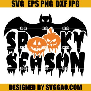 Spooky Season SVG, Bad With Pumpkin Halloween SVG