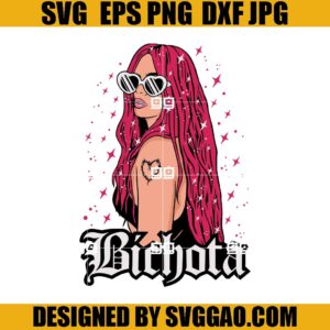 Bichota Karol G Red Hair SVG, Heart Tattoo SVG, Bichota SVG