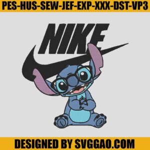 Stitch Nike Embroidery DEsign, Disney Embroidery File