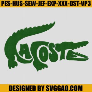 Lacoste Nike Embroidey Design, Crocodile Nike Embroidery File