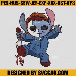 Halloween Murderer Embroidery Design, Stich Jason Embroidery Machine File