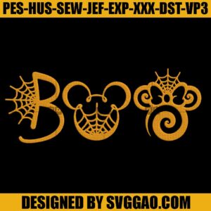 Boo Happy Halloween Embroidery Design, Trick Or Treat Embroidery Machine File