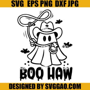 Boo Haw Ghost SVG, Boo Haw SVG, Boo Crew SVG, Cowboy Halloween SVG
