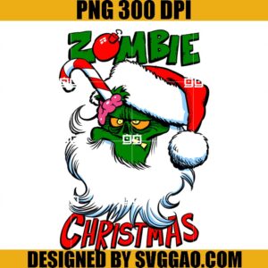 Zombie Christmas PNG, Santa Zombie PNG, Gift Chirtmas PNG