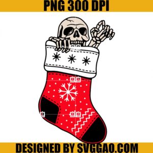 Skull Chirtsmas PNG, Snowflakes Sock Christmas PNG