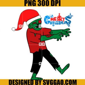 Santa Zombie PNG, Merry Christmas Zombie PNG