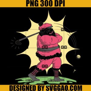 Santa Claus Golfing PNG, Christmas Golfing PNG