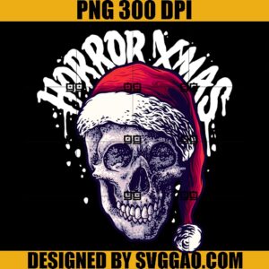 Horror Christmas Ugly Sweater PNG, Creepy Skull Hail Santa Xmas PNG