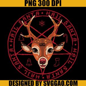 Hail Santa PNG, Deer Santa PNG