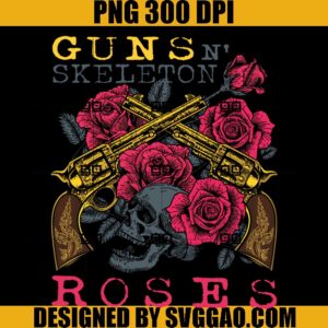 Guns N' Skeleton Roses PNG, Gun Halloween PNG