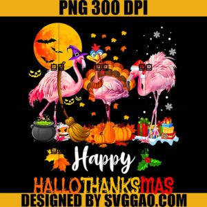 Flamingo Tropical PNG, Happy HalloThanksMas PNG