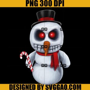 Evil Snowman Stole My Candy Cane PNG, Snowman Christmas PNG