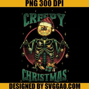 Creepy Christmas PNG, Pumpkin Christmas PNG