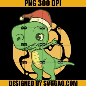 Christmas T-rex PNG, Santa T Rex PNG