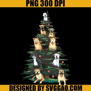 Christmas Tree With Dogs PNG, Christmas Dog PNG