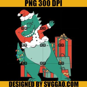 Christmas Presents PNG, Santa T-rex PNG, Presents Dabbing PNG