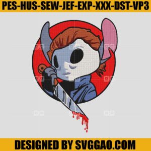 Michael Myers Stitch Embroidery DEsign, Horror Stitch Embroidery File