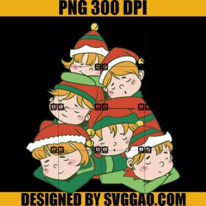 Christmas Elves Tree PNG, Santa Elves PNG