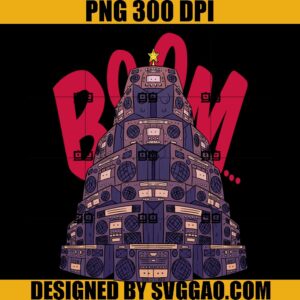 Boom Box Christmas PNG, Music Christmas PNG