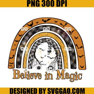 Believe In Magic Rainbow With Spiders Cats Halloween PNG, Spider Halloween PNG