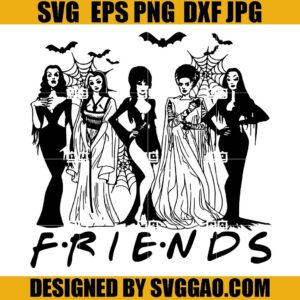 Halloween Friends SVG, Elvira SVG, Lily Munster SVG, Morticia SVG