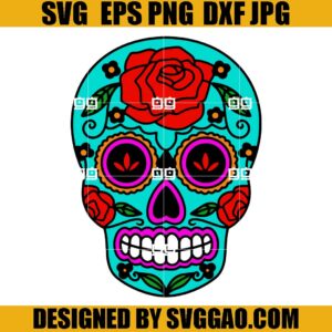 Flower Skull Halloween SVG, Horror Skull SVG, Flower Skull SVG