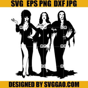 Elvira Goth Women Halloween SVG, Elvira SVG, Lily Munster SVG, Morticia SVG