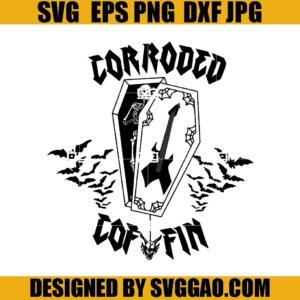 Corroded Coffin SVG, Eddie Munsons Band SVG, Stranger Things 4 SVG