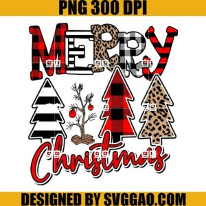 Leopard Xmas Tree PNG, Merry Christmas Tree PNG