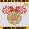 Minnie Head Gingerbread Embroidery Design, Disney Christmas Embroidery Design 2 Minnie Head Gingerbread Embroidery Design, Disney Christmas Embroidery Design