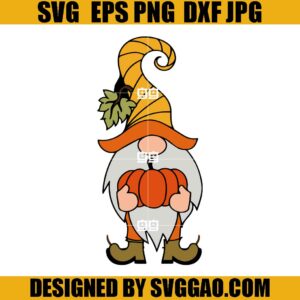 Gnome And Pumpkin SVG, Pumpkin Fall SVG, Thankgiving SVG