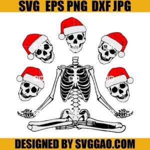 Christmas Skull SVG, Santa Skull SVG, Christmas And Halloween SVG